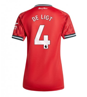 Manchester United Matthijs de Ligt #4 Prima Maglia Femmina 2025-26 Manica Corta